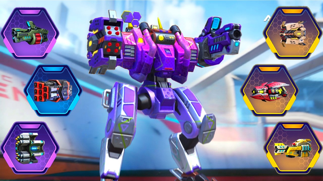 Orion & Pod Gun 12, Storm Rack, Cryo Launcher, Viper, Fuse Mortar, Rocket Mortar - Mech Arena