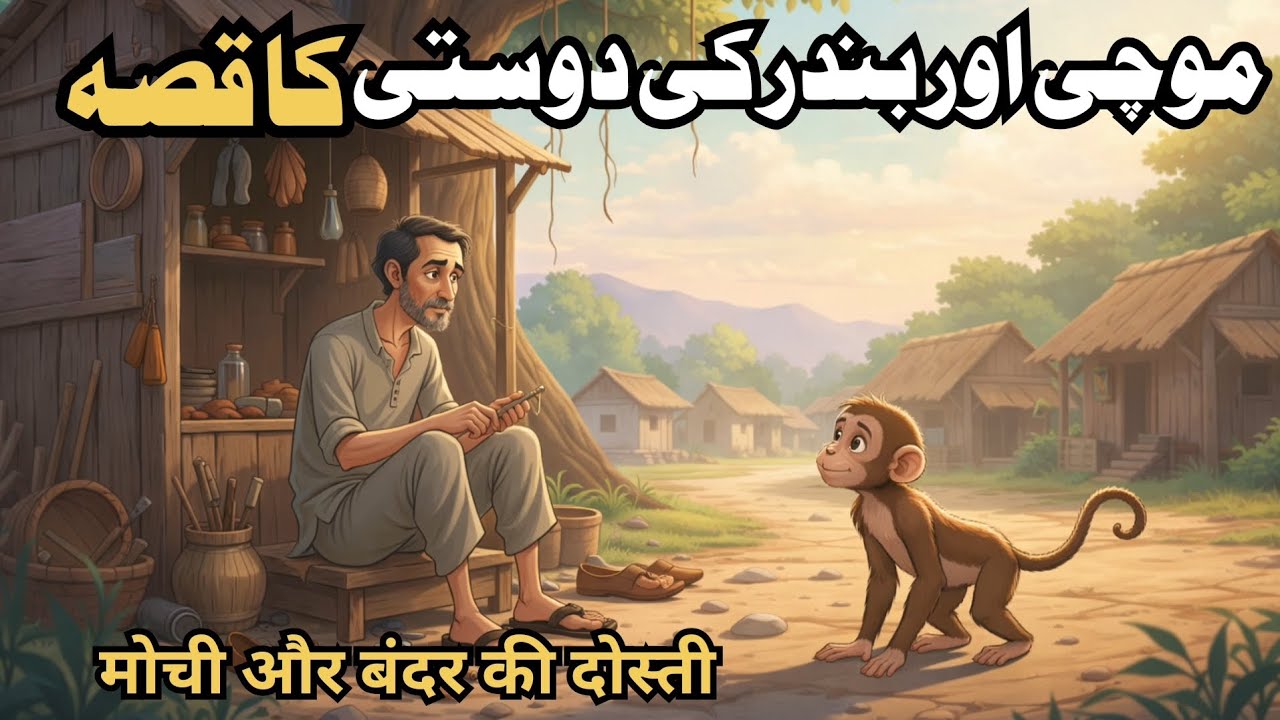 Mochi Aur Bandar Ki Dosti ka Qissa | Urdu Hindi Kahaniyan |  Moral Stories Hindi Urdu 