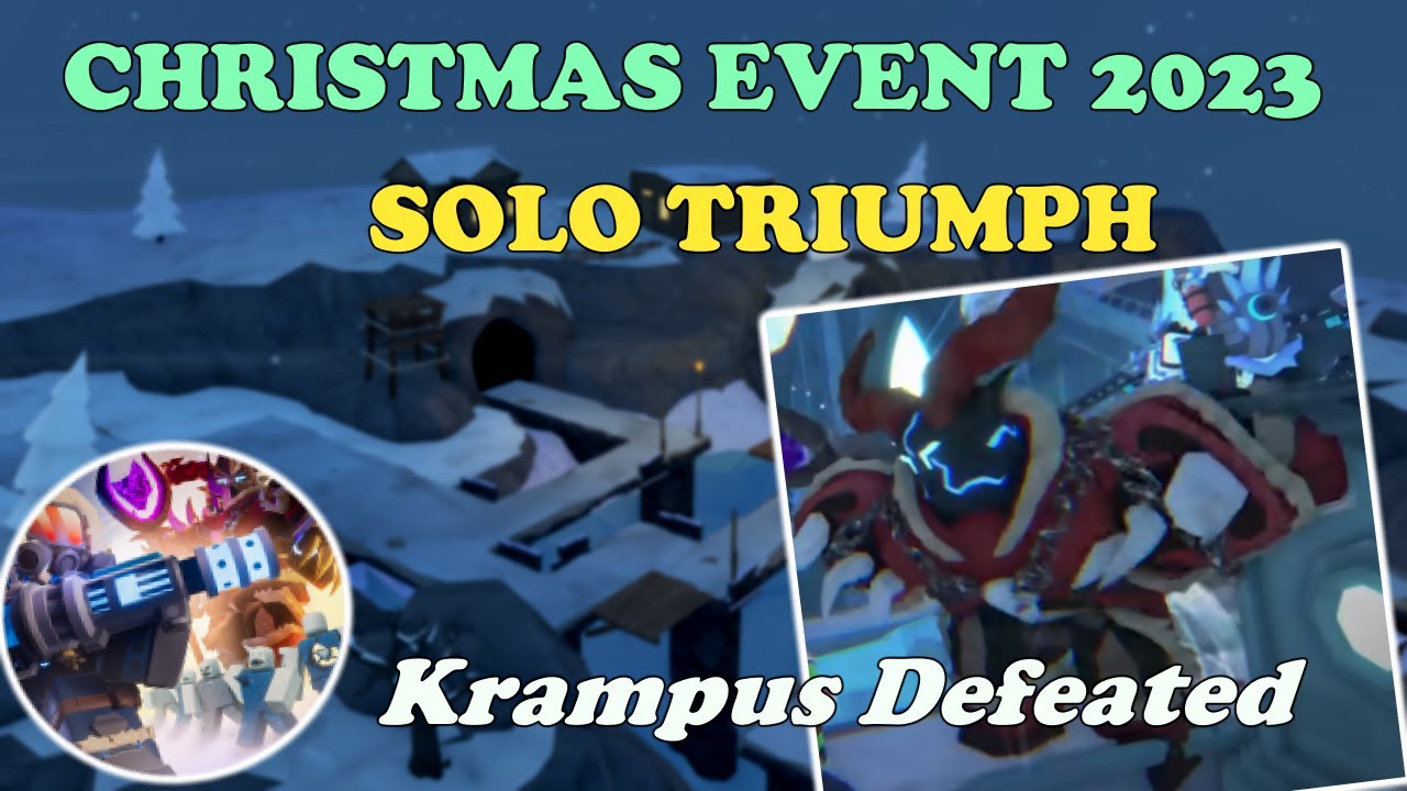 TDS Christmas 2023 EVENT SOLO TRIUMPH. Krampus Defeated! || Tower Defense Simulator