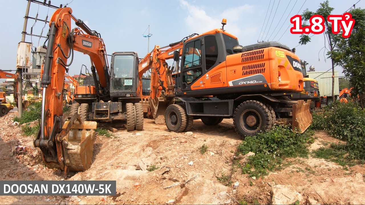Khám Phá Hàng Loạt Siêu Phẩm DOOSAN DX140W-5 Có Mặt Tại Bãi Máy Xúc | Xuân Mạnh Vlogs