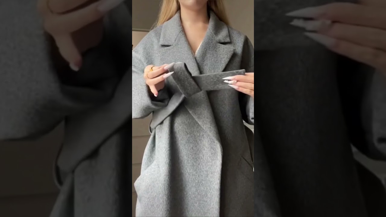 How to tie your coat- this is the best and easiest way to tie your coat belt. cr:vasilisa.rv