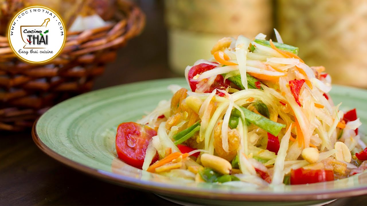 Auténtica Ensalada de Papaya verde (Som Tam) - ส้มตำ