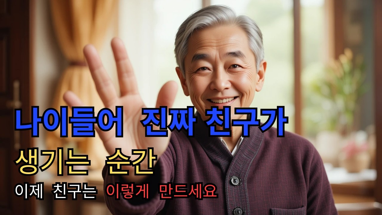 나이들어  진짜친구가  생기는  순간