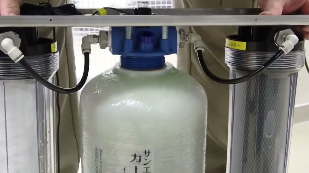 純水器のメンテナンス（５）カートリッジ部の取り付け