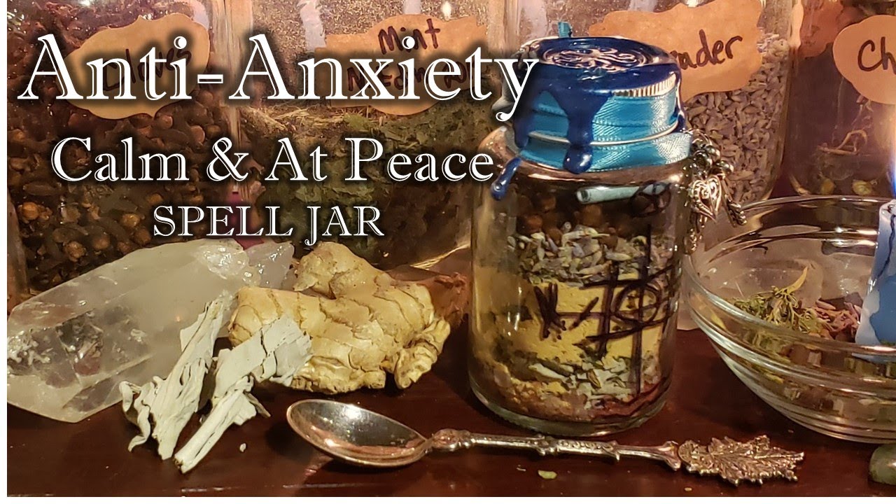 Anti -Anxiety Spell Jar,  I'am Calm & at Peace -  Sigil, 🪄🕯️🌿🧹 Pagan Crafting, Witchcraft