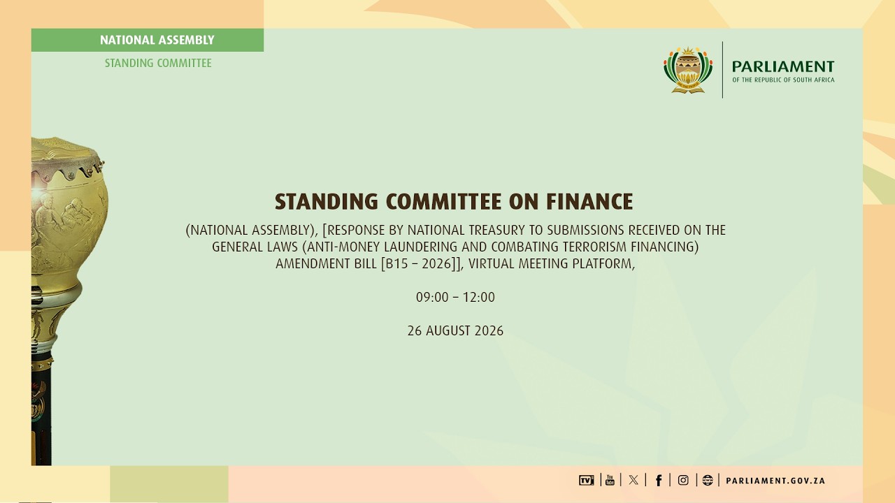 Standing Committee on Finance, 26 August 2026