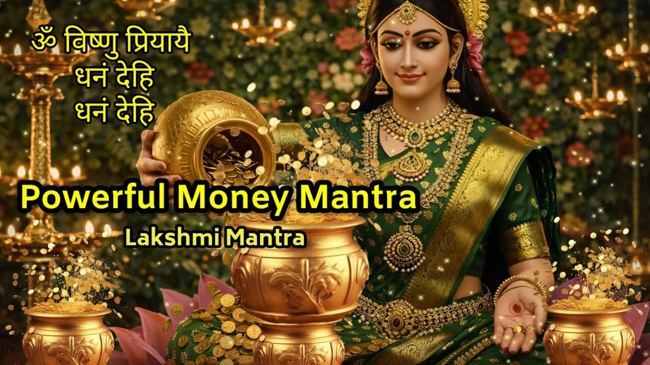 🌺ॐ विष्णु प्रियायै धनं देहि धनं देहि  💰 Laxmi Mantra 🌿 Powerful Money Attraction Mantra💫
