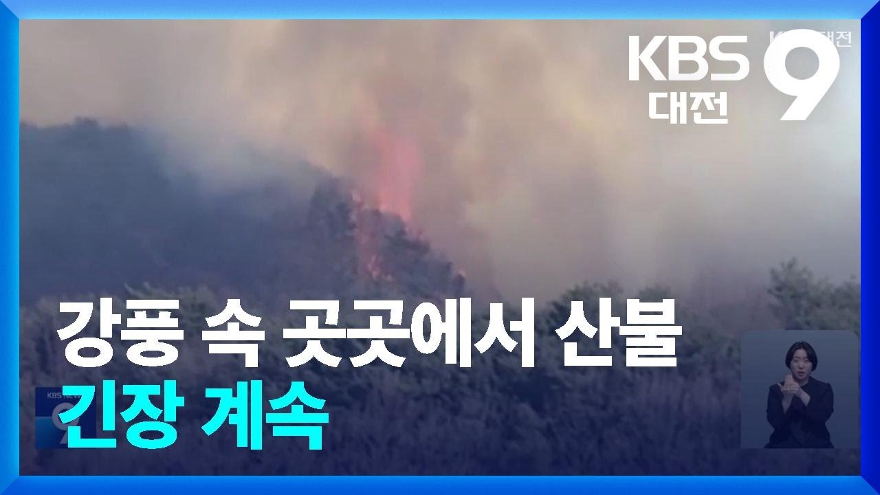 강풍 속 곳곳에서 산불…긴장 계속 / KBS  2026.02.21.