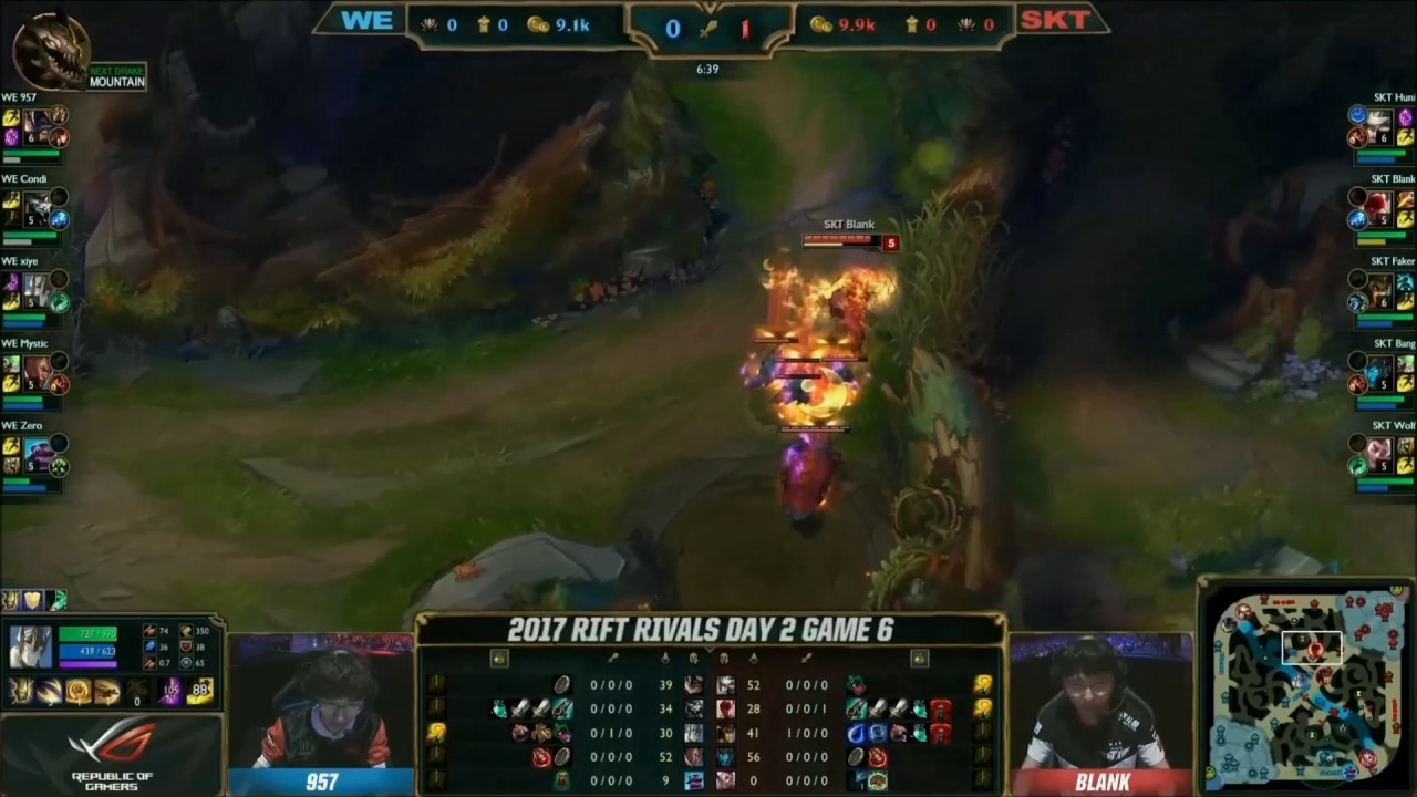 Faker Cassiopeia 80cs lead after 17mins Rift Rivals 2017