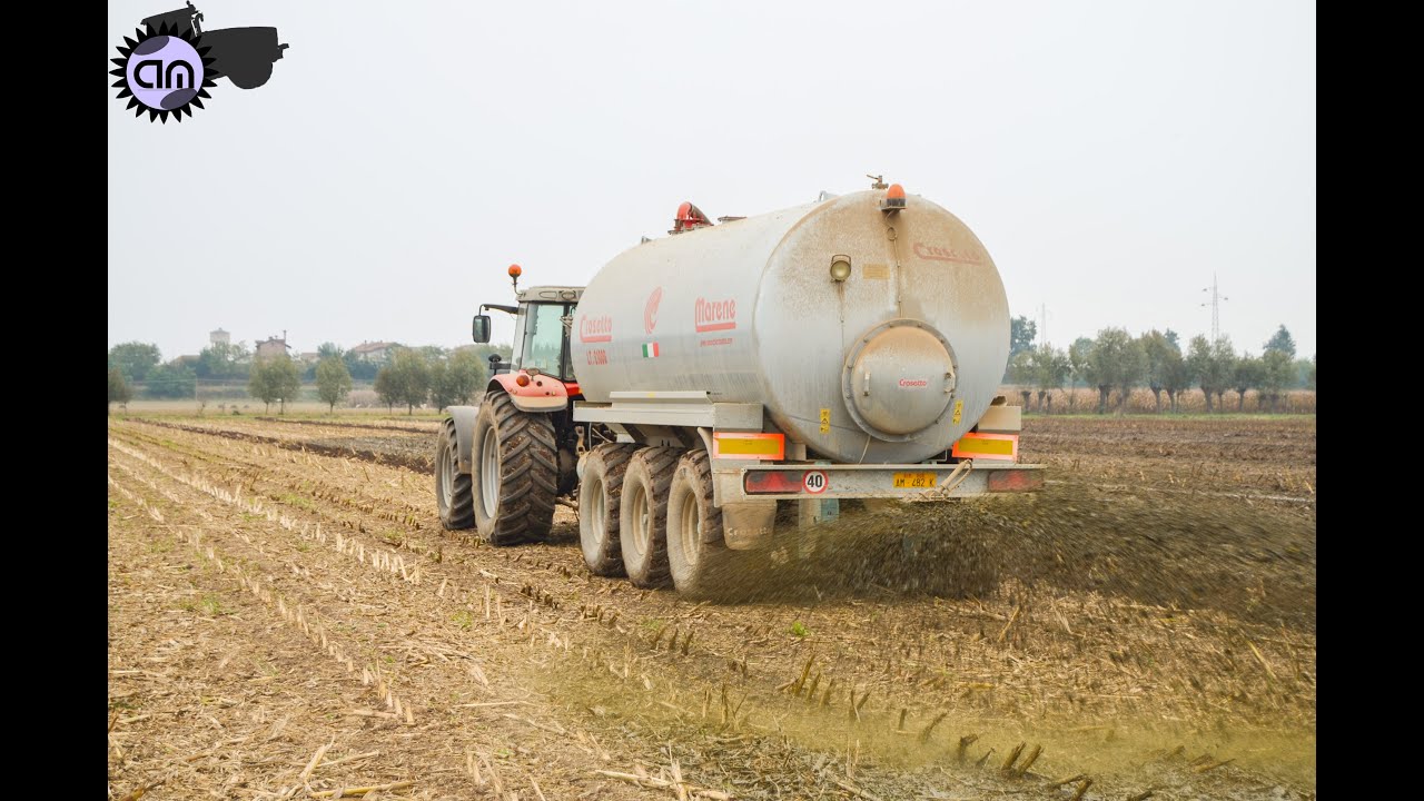 SPARGIMENTO LIQUAME 2014 CON MASSEY FERGUSON DYNA VT 7480 & BOTTE CROSETTO 21000lt