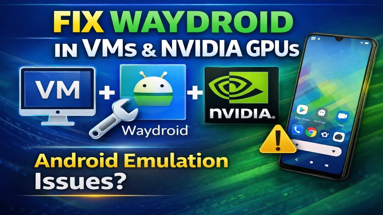 Исправление Waydroid в виртуальных машинах и графических процессорах Nvidia &mdash; решение для рендери...
