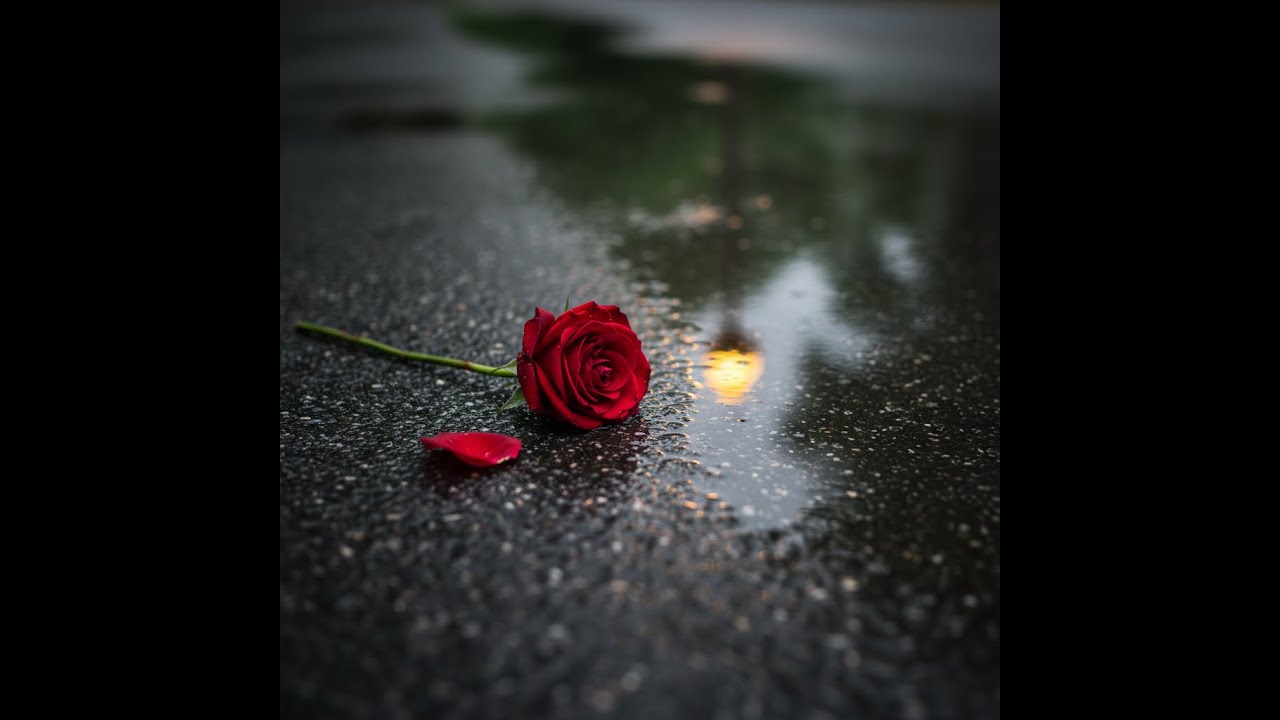 The summer rain was falling down