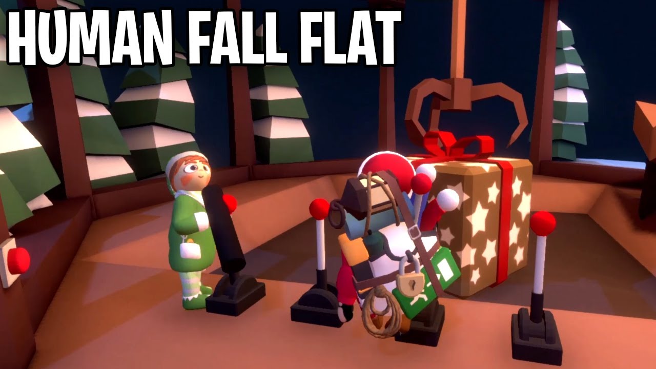 SANTA AND ELF WORKING TOGETHER in HUMAN FALL FLAT