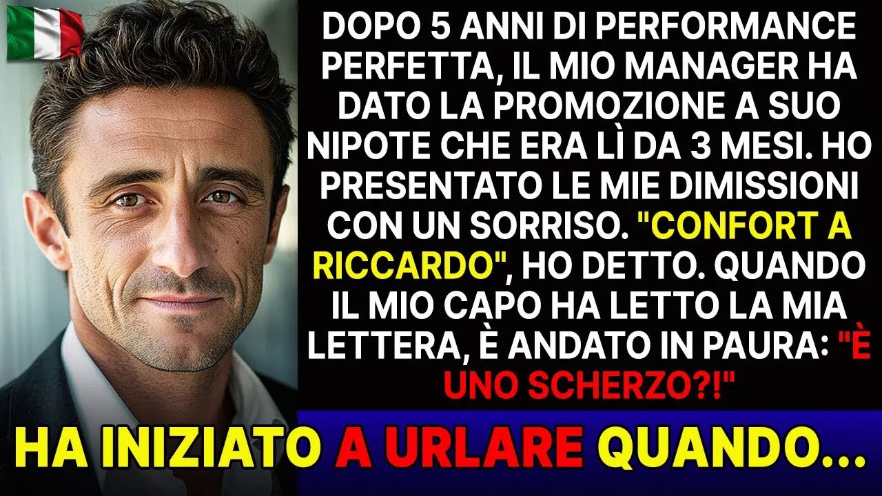 Dopo i miei cinque anni di prestazioni perfette, il mio manager ha promosso suo nipote...
