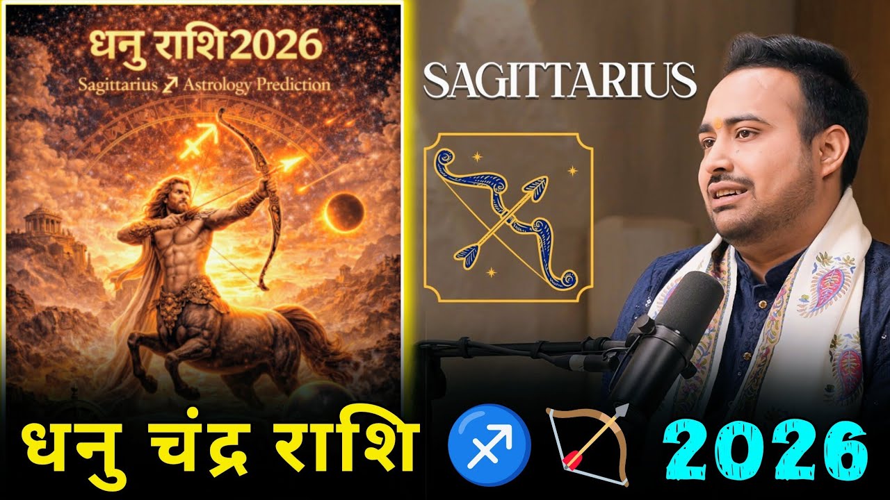 धनु राशि ♐🏹 Sagittarius Moon Sign: 2026 Jyotish Prediction - by Arun Pandit Ji #sagittarius #धनु