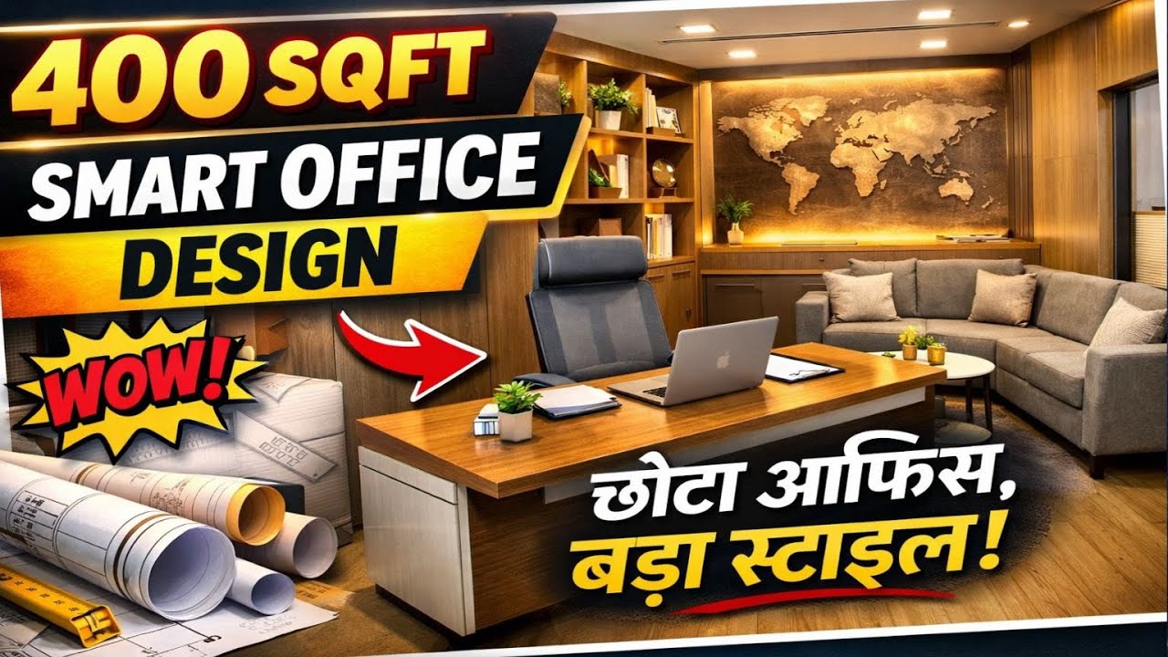 400 Sqft Office Interior Design | Small Office Interior Ideas | Modern Office Setup India