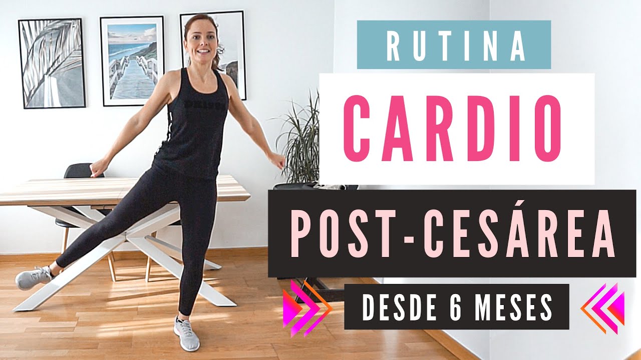 Ejercicios POST CESÁREA CARDIO 🙋‍♀️☑️ 6 MESES ¡Recupera la figura tras el embarazo!