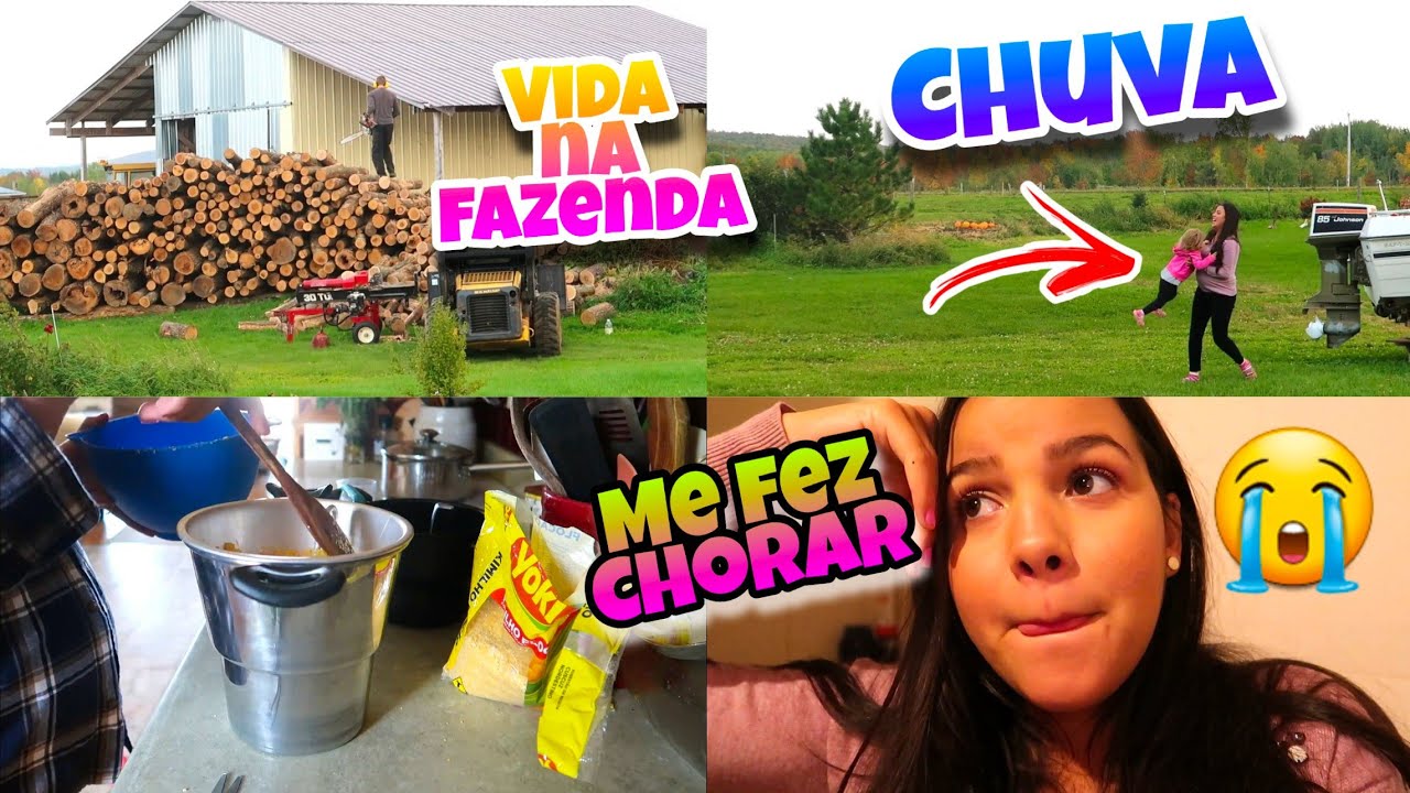 FIQUEI MUITO TRISTE COM  ISSO- TARDE CHUVOSA e MUITA PIPOCA- CORTANDO LENHA PARA O INVERNO -CUSCUZ 🥳