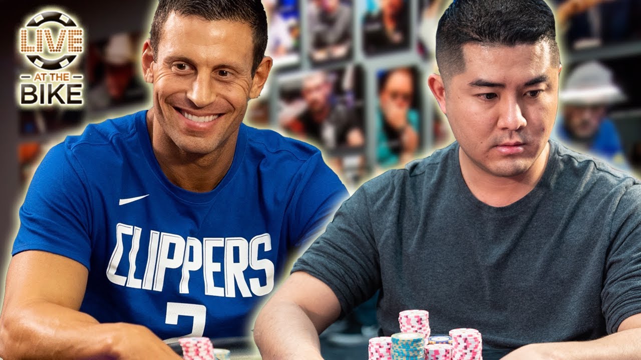 Garrett and @Andy Stacks Poker  BATTLE in HIGH STAKES Cash Game! ♠ Live at the Bike!