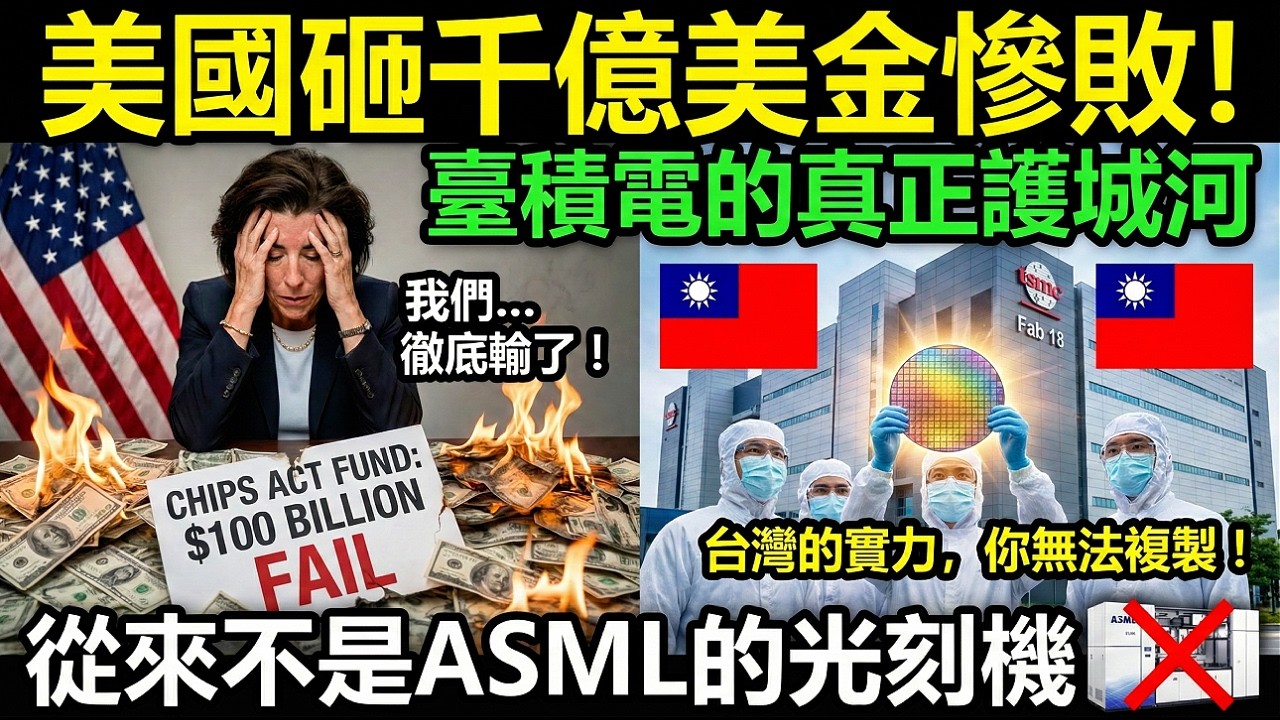 美國砸千億美金慘敗！臺積電的真正護城河，從來不是ASML的光刻機