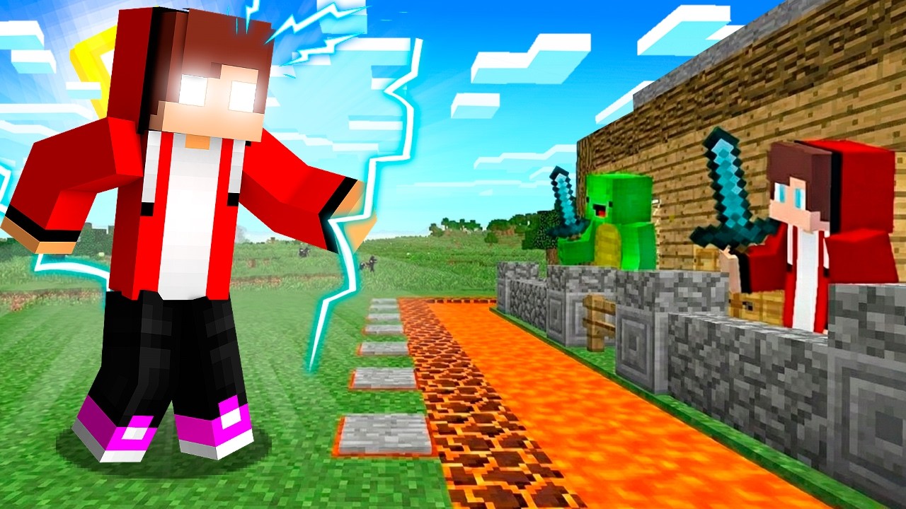 Herobrine JJ vs Security House - Minecraft Maizen