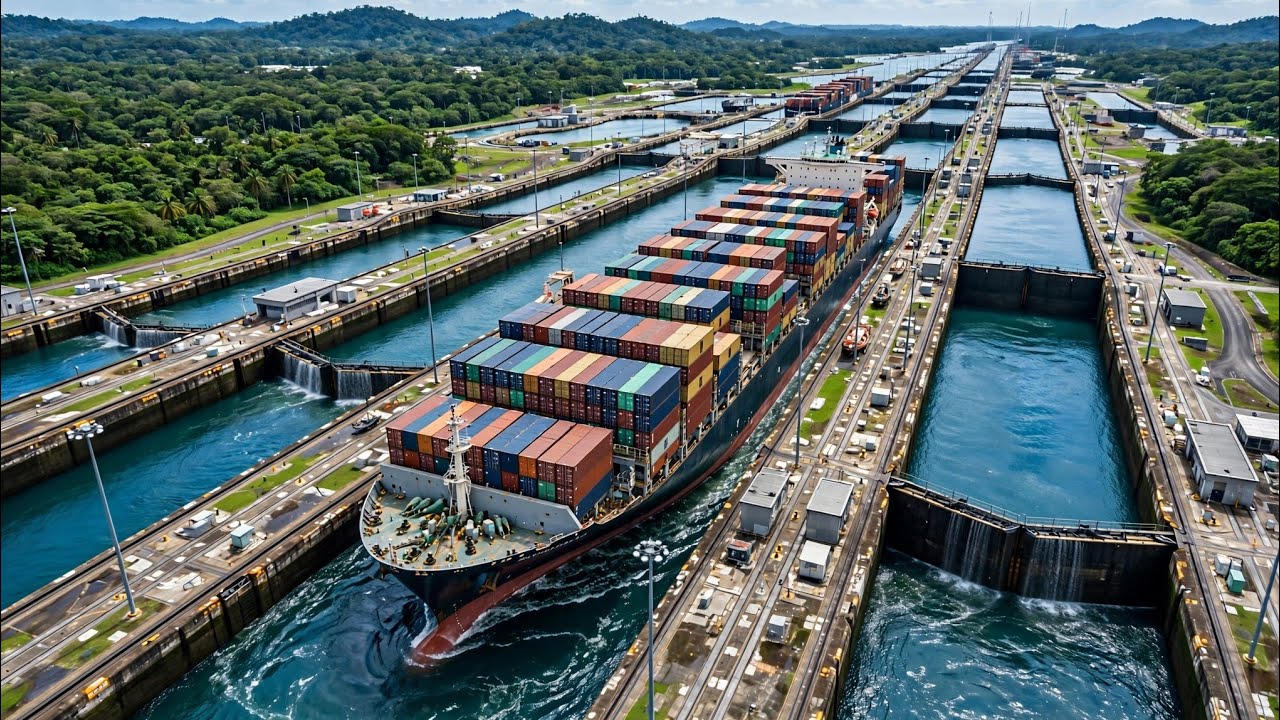 How do ships climb 9 stories high in the Panama Canal? | Panama Canal Explained in Hindi