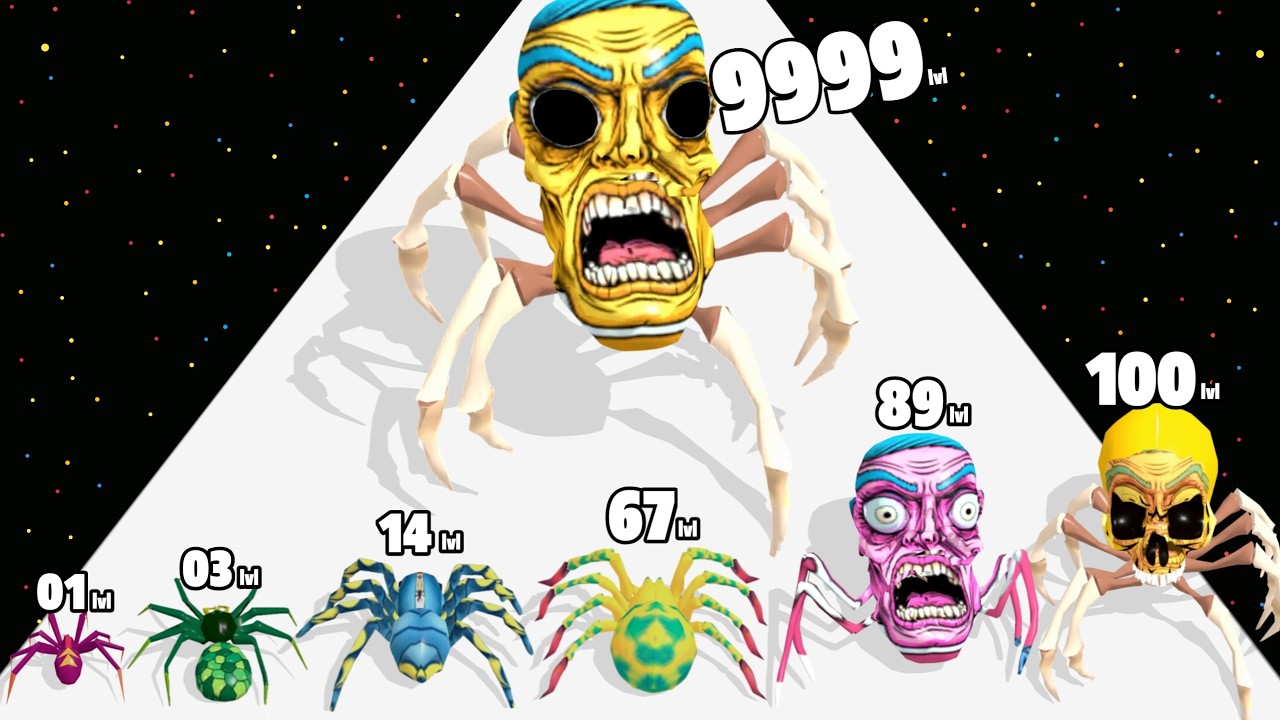 Spider 3D Evolution Run - Level Up Spider Max Level Gameplay (Spider Evolution Run 3D)