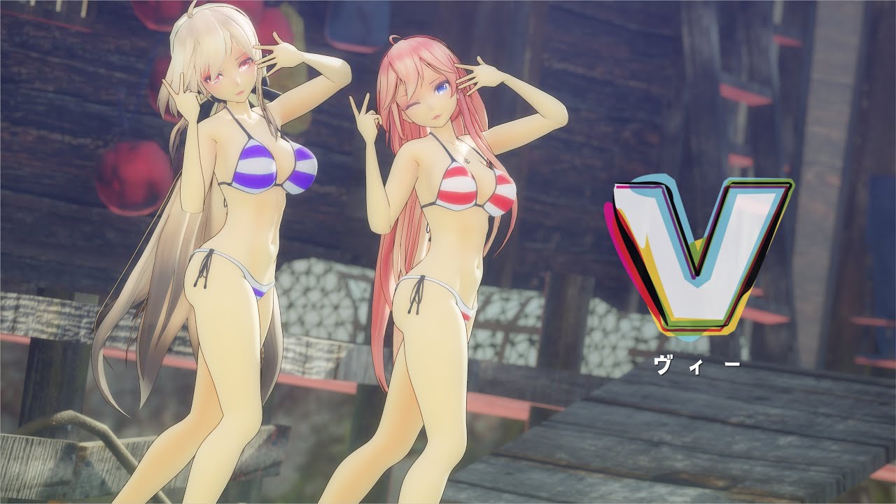 【MMD】『V』 #ヴィー - HIMEHINA ／ Haku & Luka【4K/60fps】