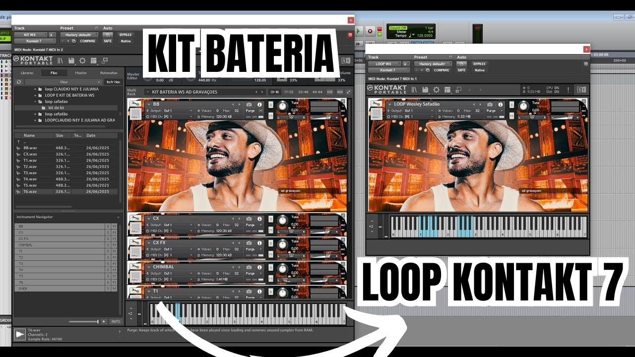 BATERIA PARA KONTAKT LOOP Wesley Safadão E O KIT DE BATERIA PARA  KONTAKT 7 PRO TOOLS