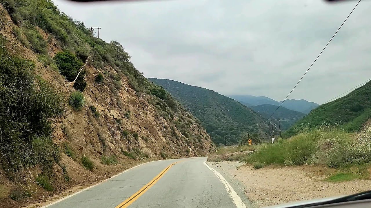 Scenic drive along East Fork Road in the San Gabriel Mountains-Azusa California USA