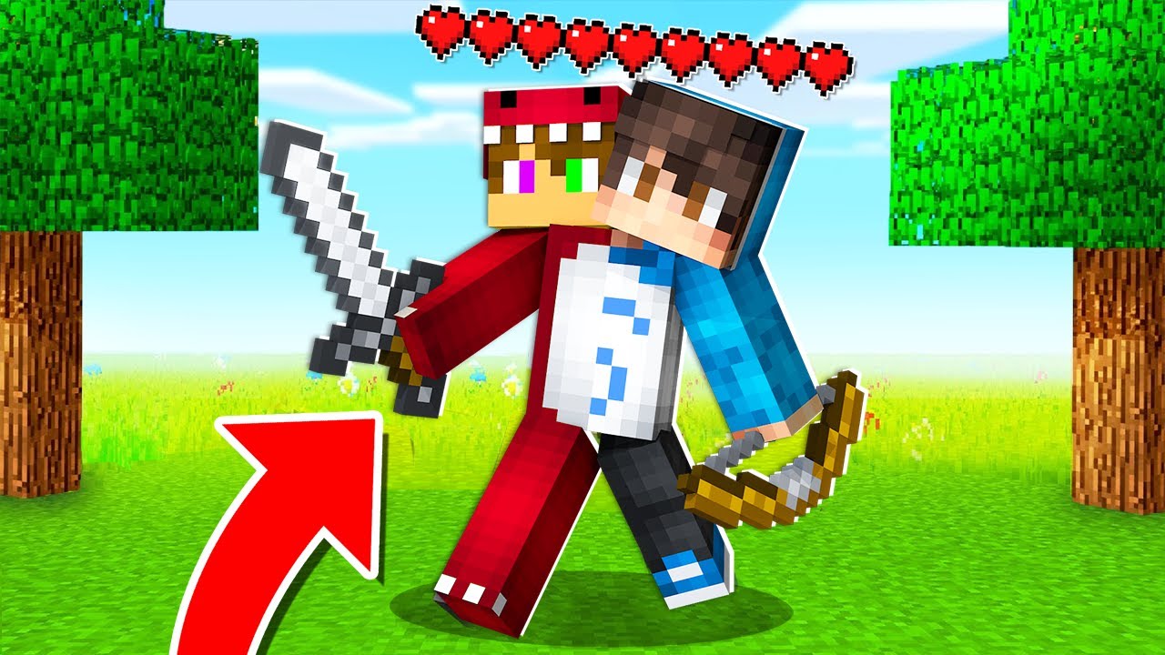 ¡Minecraft PERO COMPARTIMOS el INVENTARIO y CORAZONES! 😲💔💪🏻 SPARTA356 MINECRAFT PERO