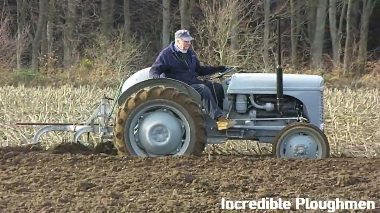 1955 Ferguson TEF20 2.1 LItre 4-Cyl Diesel Tractor (28HP) With Ferguson Plough