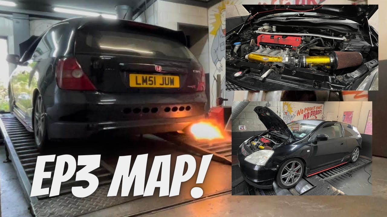 Honda Civic Ep3 TypeR K20 Remapped with Strong Results at Dynodaze