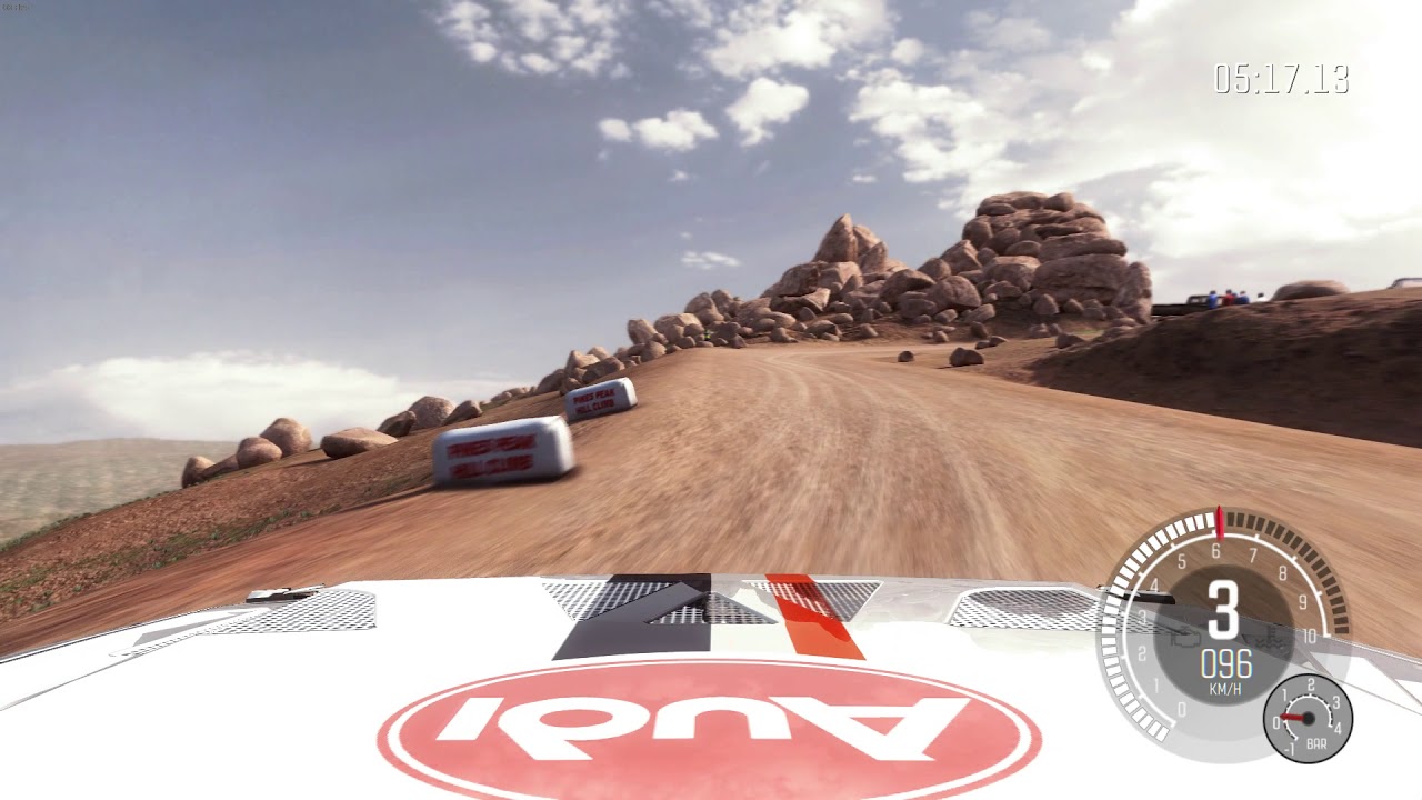 Dirt Rally - Pikes Peak GRAVEL SURFACE - AUDI Quattro S1 Pikes Peak - Onboard - FULL and fast climb!