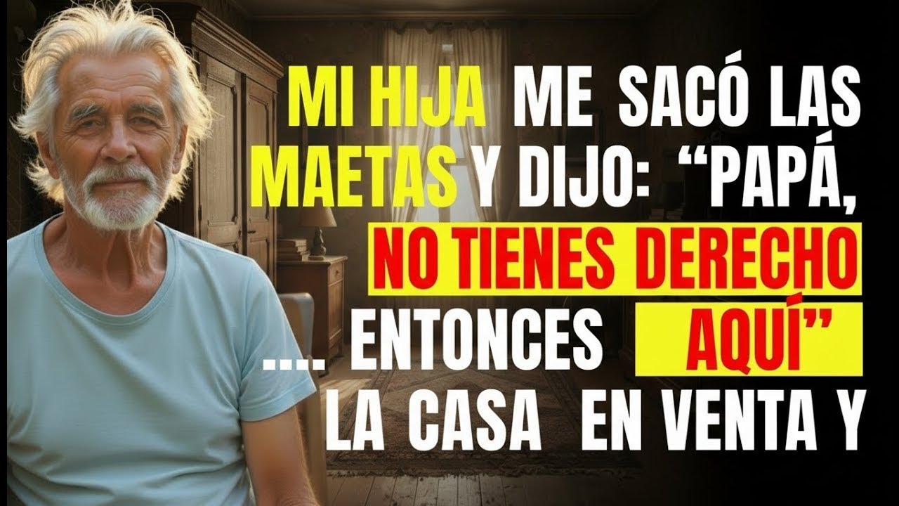 Mi hija me sacó las maletas y dijo “Papá, no tienes derecho aquí”… Entonces puse la casa en venta y