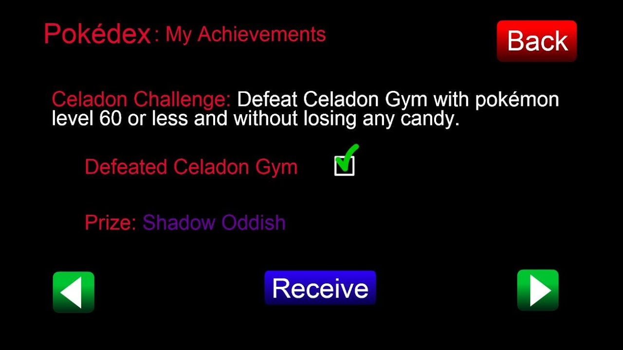 Pokémon Tower Defense: Celadon Gym Achievements
