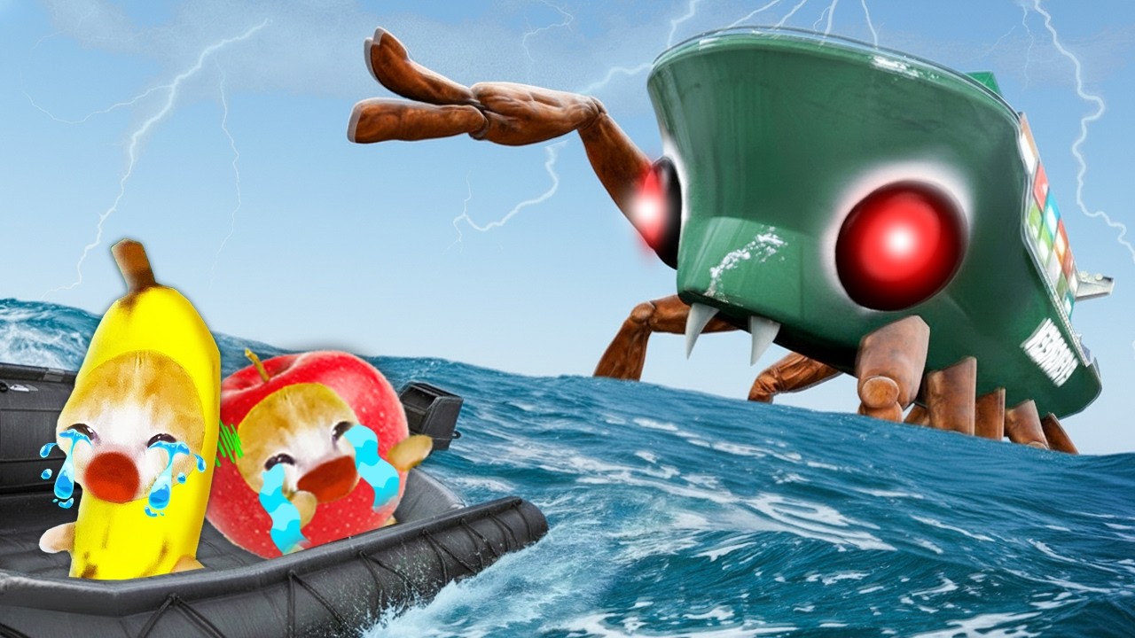 CRABTANIC RISES! Banana Cat’s Scariest Ocean Adventure!😱🌊 Baby Banana Cat Compilation | Cat MEME 😿
