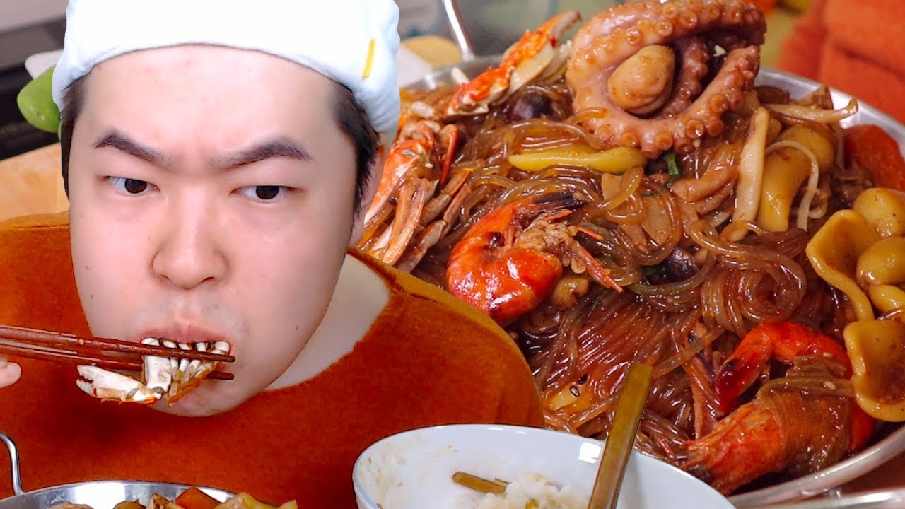 양이 어마어마한 해물 찜닭 먹방입니다!!