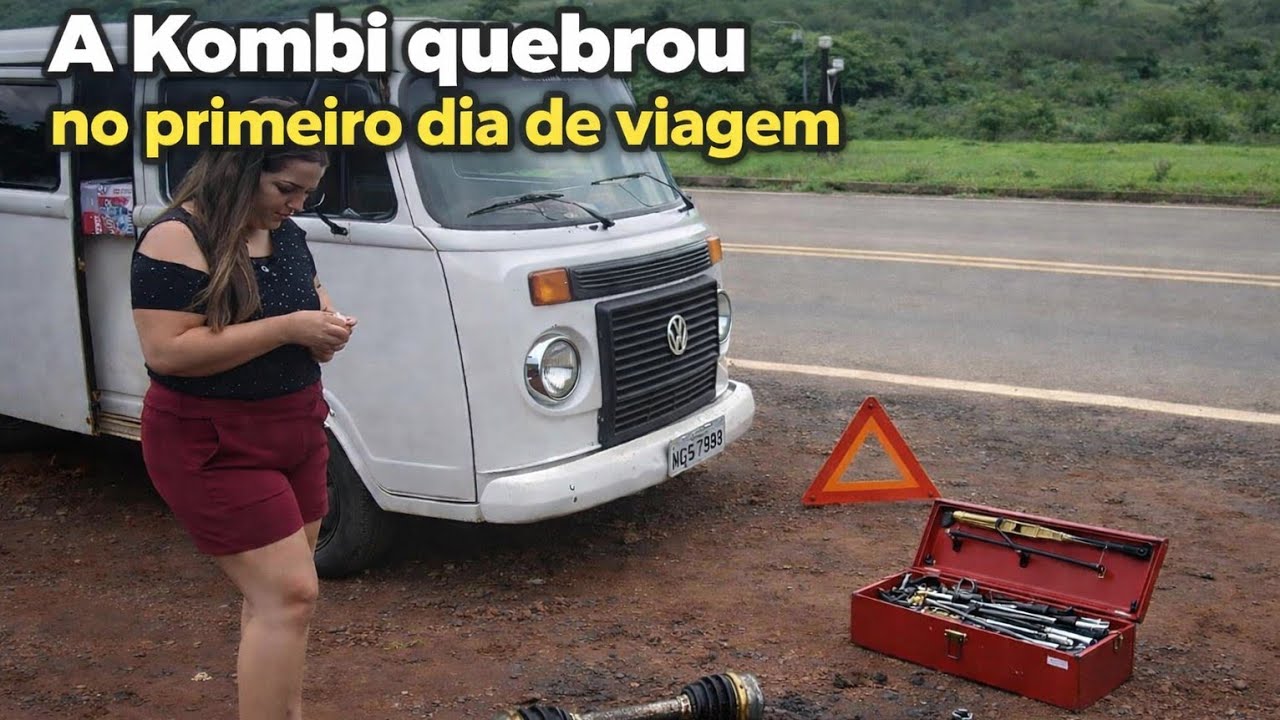 😱 “FOMOS MORAR NA KOMBI E NO PIOR MOMENTO ELA QUEBROU! #kombihome #viagem 