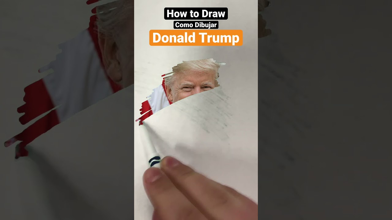 How to draw Donald Trump #art #arte #dibujos #donaldtrump #drawing #meme #president #ai #enron