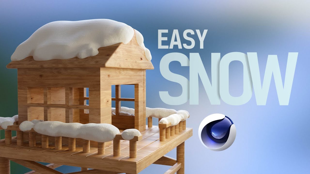 CINEMA 4D Quick Tip Easy Snow Mask l 눈 덮인 표현을 쉽게 하기