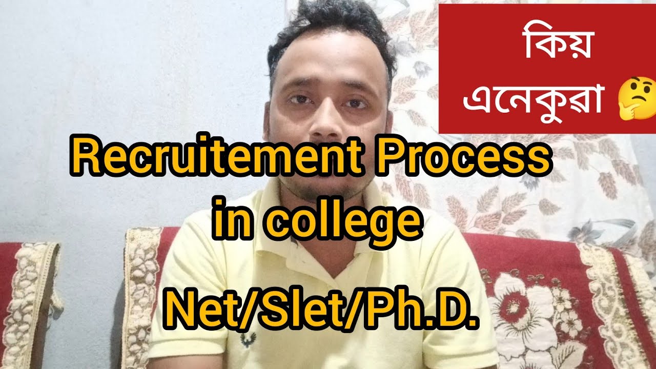Assistant Professor recruitement ll NET/SLET/Ph.D.