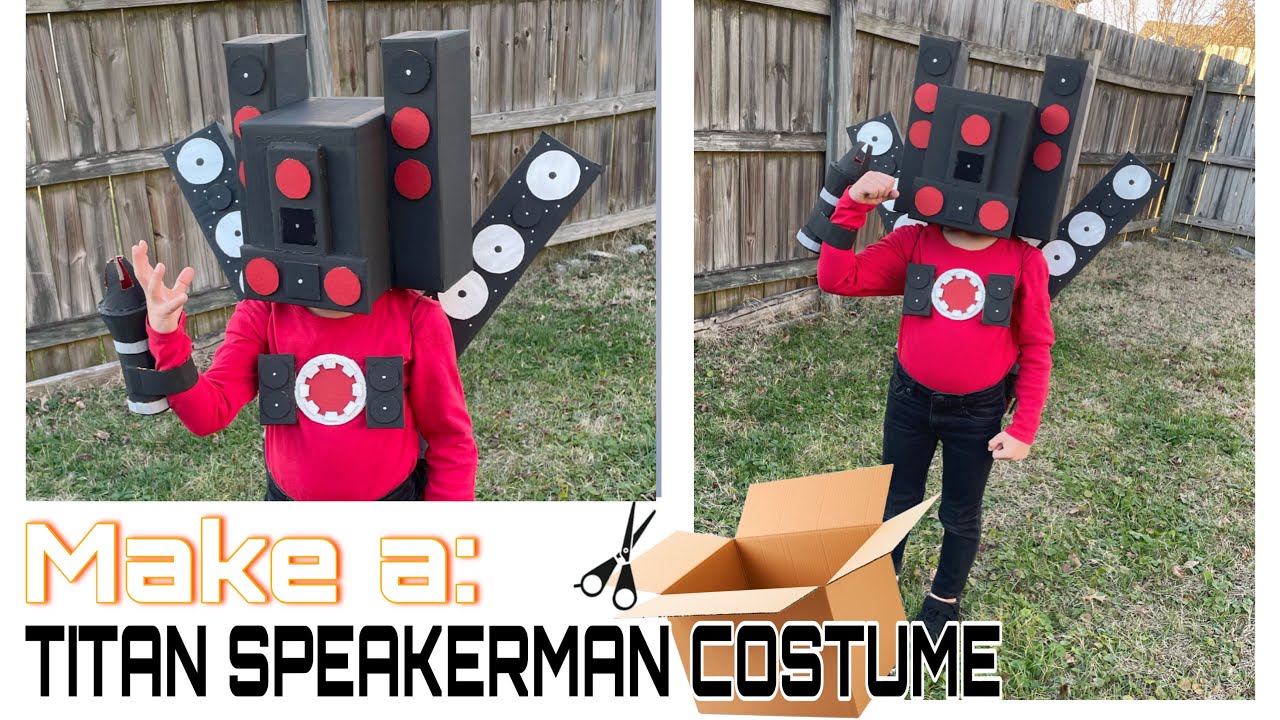 How to make a Titan Speakerman costume #skibiditoilet #titanspeakerman #cosplay #cardboardcrafts