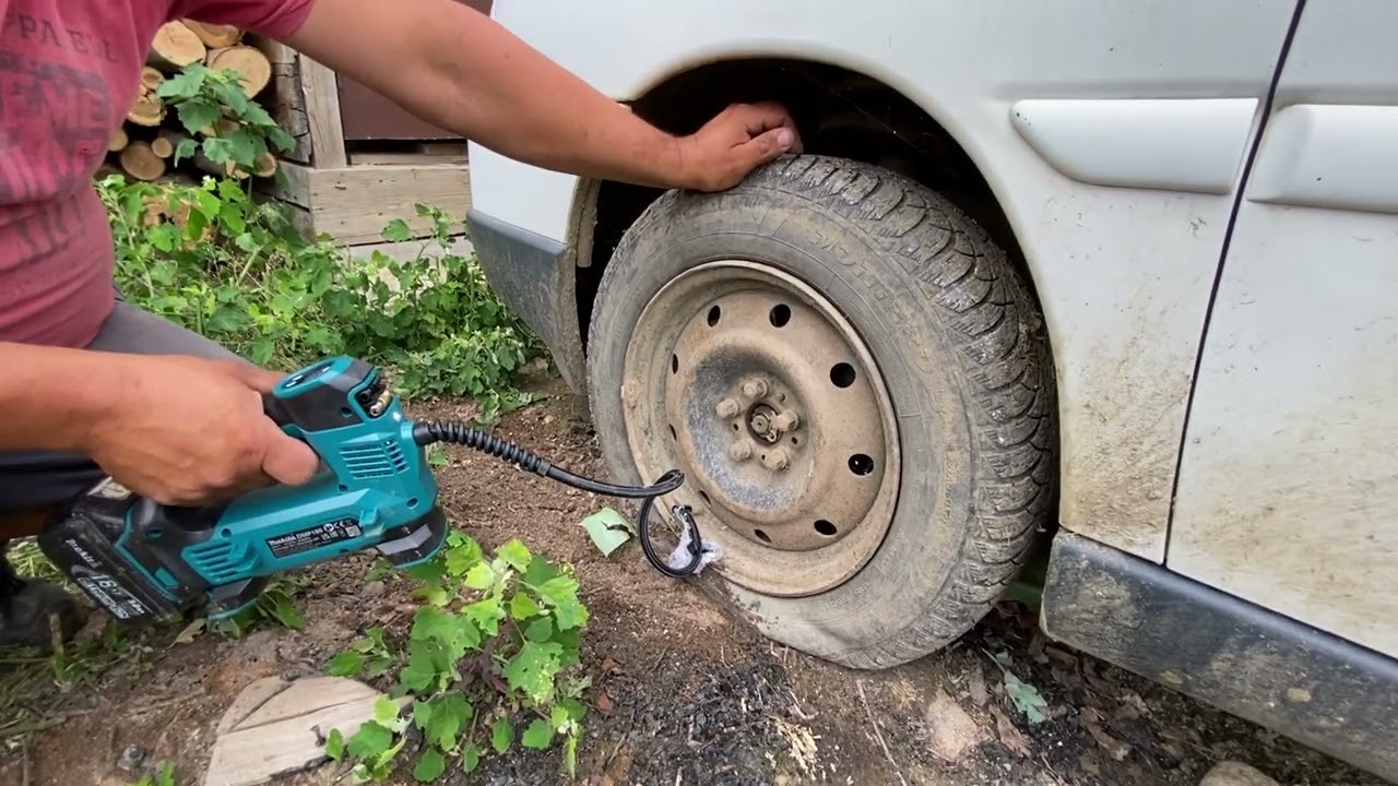 Makita compresor cu acumulator ( proba de lucru )