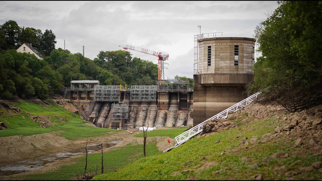 Vidéo vidange du barrage de Rophemel 2ème épisode - septembre 2024