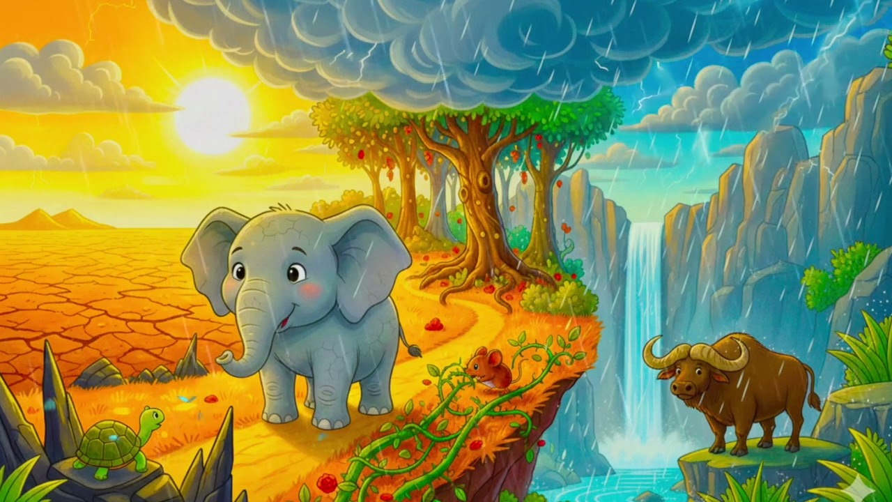 Le Voyage d’Arthur, l’Éléphant qui cherchait la Pluie 🐘🐃 | 🌙 Histoire du Soir