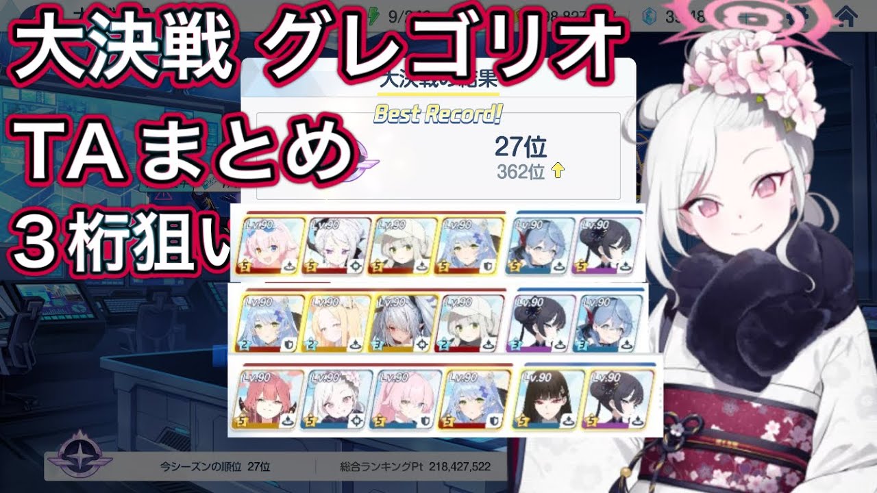【#ブルアカ】大決戦 グレゴリオ 全属性 TAまとめ INSANE Torment ずんだもん音声【ブルーアーカイブ】