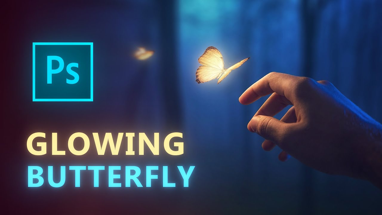 Create Glowing Butterfly Effect In Photoshop (Download project file - link is in the description )