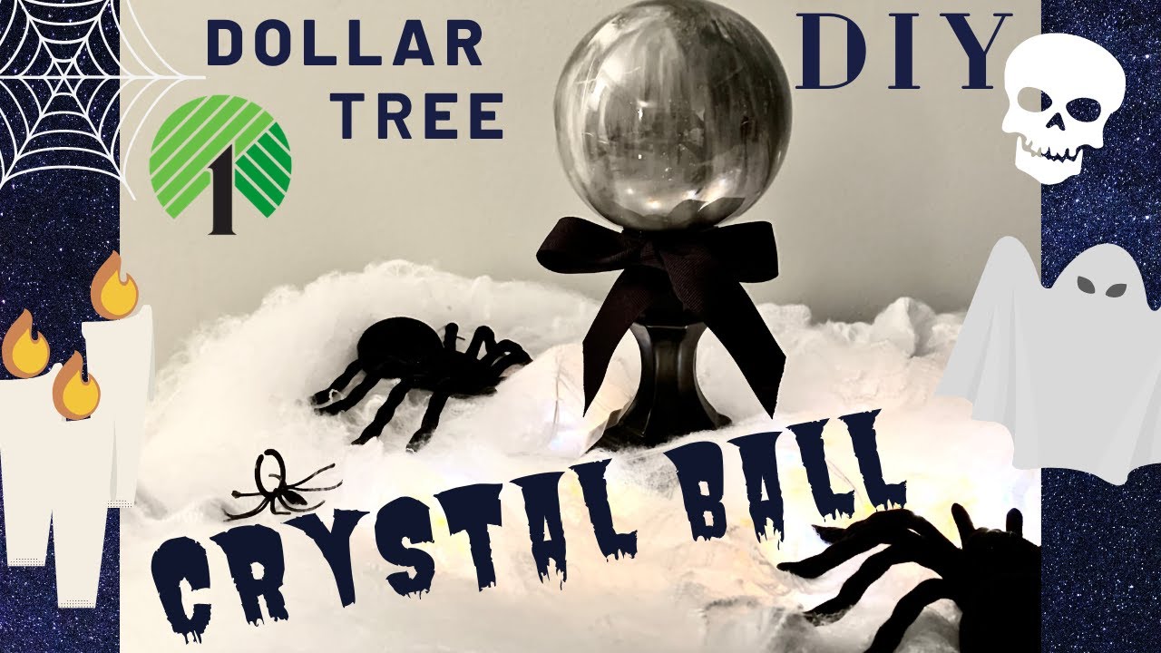 🔮Crystal Ball Dollar Tree DIY | Halloween Dollar Tree Craft | How to Make a Crystal Magic Ball