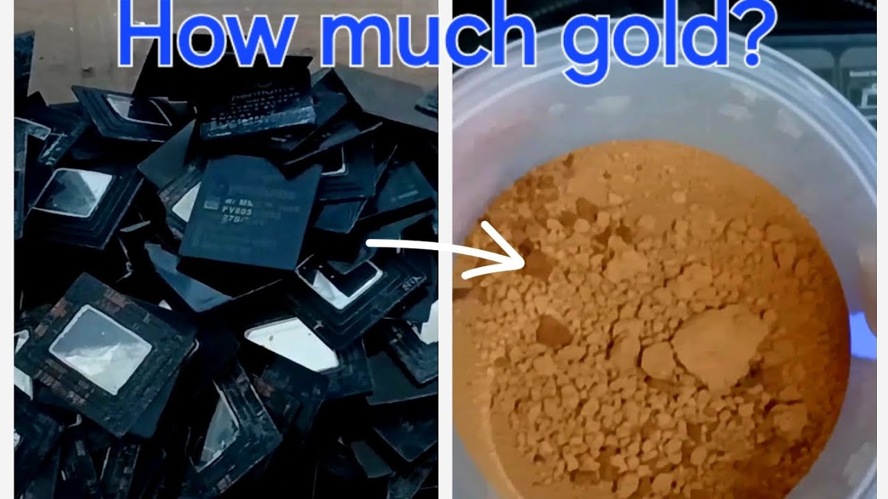 Gold recovery from black fibre CPUs